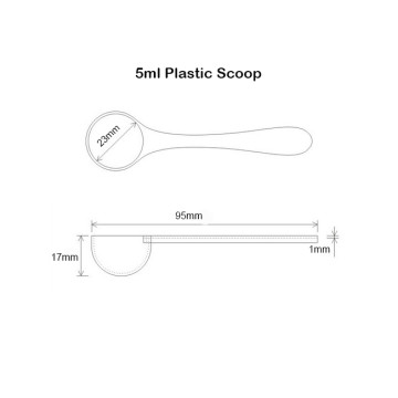 5ml White Plastic Scoop Pack of 100qty (100 per pack)