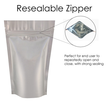 40g Silver Matt Stand Up Pouch/Bag with Zip Lock [SP1]