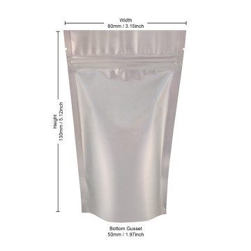 40g Silver Matt Stand Up Pouch/Bag with Zip Lock [SP1]