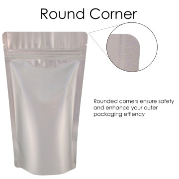 500g Silver Matt Stand Up Pouch/Bag with Zip Lock [SP5] (100 per pack)