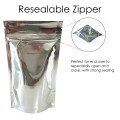 40g Silver Shiny Stand Up Pouch/Bag with Zip Lock [SP1] (100 per pack)