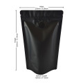 [Sample] 1kg Black Matt With Valve Stand Up Pouch/Bag with Zip Lock [SP6]