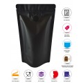 500g Matt Black With Valve Stand Up Pouch/Bag with Zip Lock [SP5]