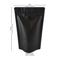 [Sample] 750g Black Matt With Valve Stand Up Pouch/Bag with Zip Lock [SP11]