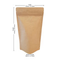 [Sample] 150g Kraft Paper With Valve Stand Up Pouch/Bag with Zip Lock [SP3]