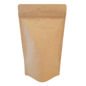 [Sample] 500g Kraft Paper With Valve Stand Up Pouch/Bag with Zip Lock [SP5]