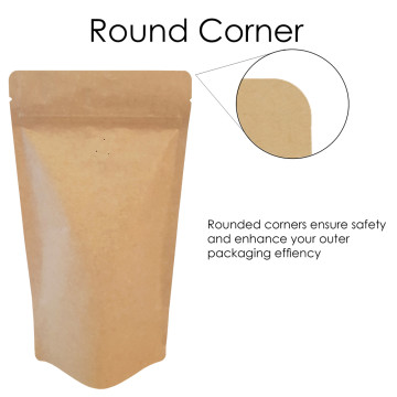 [Sample] 500g Kraft Paper With Valve Stand Up Pouch/Bag with Zip Lock [SP5]