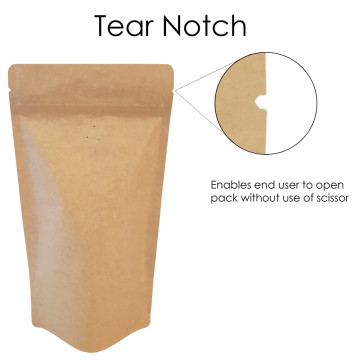 [Sample] 500g Kraft Paper With Valve Stand Up Pouch/Bag with Zip Lock [SP5]