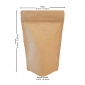 [Sample] 750g Kraft Paper With Valve Stand Up Pouch/Bag with Zip Lock [SP11]