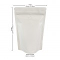 250g Matt White With Valve Stand Up Pouch/Bag with Zip Lock [SP4]