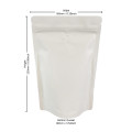 [Sample] 250g White Matt With Valve Stand Up Pouch/Bag with Zip Lock [SP4]