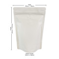 [Sample] 500g White Matt With Valve Stand Up Pouch/Bag with Zip Lock [SP5]