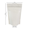 [Sample] 750g White Matt With Valve Stand Up Pouch/Bag with Zip Lock [SP11]