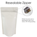 [Sample] 750g White Matt With Valve Stand Up Pouch/Bag with Zip Lock [SP11]