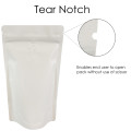 [Sample] 750g White Matt With Valve Stand Up Pouch/Bag with Zip Lock [SP11]