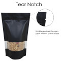 [SAMPLE] 2kg Window Black Matt Stand Up Pouch/Bag with Zip Lock [SP10] (100 per pack)