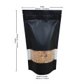 [SAMPLE] 2kg Window Black Matt Stand Up Pouch/Bag with Zip Lock [SP10] (100 per pack)