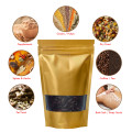 150g Window Gold Matt Stand Up Pouch/Bag with Zip Lock [SP3] (100 per pack)