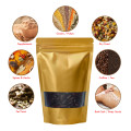 1kg Window Gold Matt Stand Up Pouch/Bag with Zip Lock [SP6] (100 per pack)