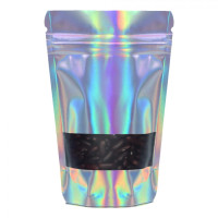 150g Window Holographic Stand Up Pouch/Bag with Zip Lock [SP3] (100 per pack)