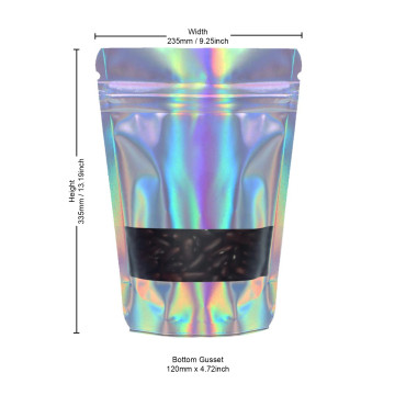 [Sample] 1kg Window Holographic Stand Up Pouch/Bag with Zip Lock [SP6]