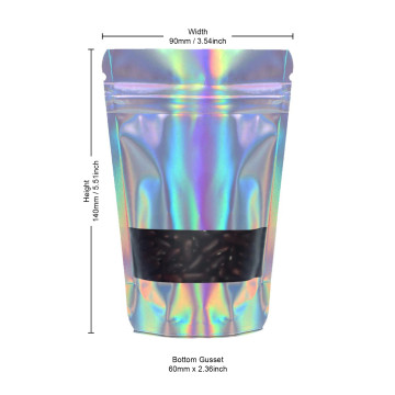 50g Window Holographic Stand Up Pouch/Bag with Zip Lock [WP1]