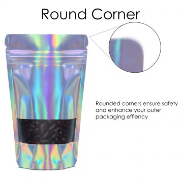 50g Window Holographic Stand Up Pouch/Bag with Zip Lock [WP1]