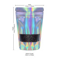 70g Window Holographic Stand Up Pouch/Bag with Zip Lock [SP2] (100 per pack)