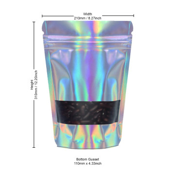 [Sample] 750g Window Holographic Stand Up Pouch/Bag with Zip Lock [SP11]