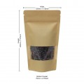 100g Window Kraft Paper Stand Up Pouch/Bag with Zip Lock [SP9]