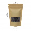 50g Window Kraft Paper Stand Up Pouch/Bag with Zip Lock [GP1]
