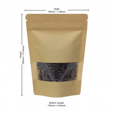 [Sample] 500g Window Kraft Paper Stand Up Pouch/Bag with Zip Lock [SP5]