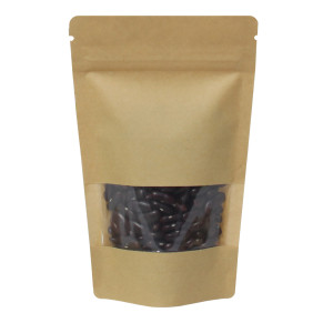 70g (Laminated) Window Kraft Paper Stand Up Pouch/Bag with Zip Lock [SP2] (100 per pack)
