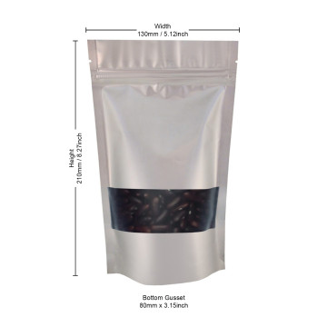 [Sample] 150g Window Silver Matt Stand Up Pouch/Bag with Zip Lock [SP3]