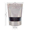 [Sample] 1kg Window Silver Matt Stand Up Pouch/Bag with Zip Lock [SP6]