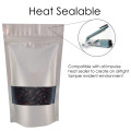 [Sample] 250g Window Silver Matt Stand Up Pouch/Bag with Zip Lock [SP4]