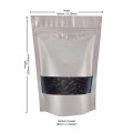 250g Window Silver Matt Stand Up Pouch/Bag with Zip Lock [SP4] (100 per pack)