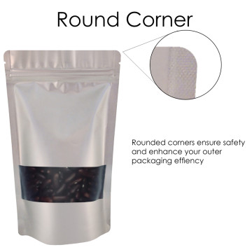 [Sample] 500g Window Silver Matt Stand Up Pouch/Bag with Zip Lock [SP5]