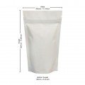 [Sample] 3kg White Matt Stand Up Pouch/Bag with Zip Lock [SP7]