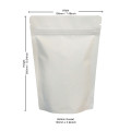 500g White Matt Stand Up Pouch/Bag with Zip Lock [SP5] (100 per pack)