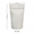 5kg White Matt Stand Up Pouch/Bag with Zip Lock [SP8]