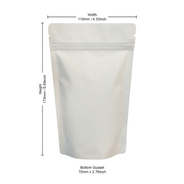 70g White Matt Stand Up Pouch/Bag with Zip Lock [SP2] (100 per pack)