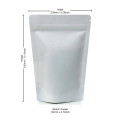 1kg White Paper Stand Up Pouch/Bag with Zip Lock [SP6] (100 per pack)