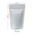 40g White Paper Stand Up Pouch/Bag with Zip Lock [SP1] (100 per pack)