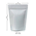 500g White Paper Stand Up Pouch/Bag with Zip Lock [SP5] (100 per pack)