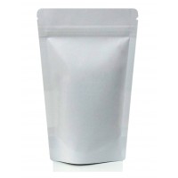 70g White Paper Stand Up Pouch/Bag with Zip Lock [SP2] (100 per pack)
