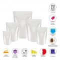 1kg White Shiny Stand Up Pouch/Bag with Zip Lock [SP6]