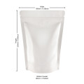 250g White Shiny Stand Up Pouch/Bag with Zip Lock [SP4] (100 per pack)