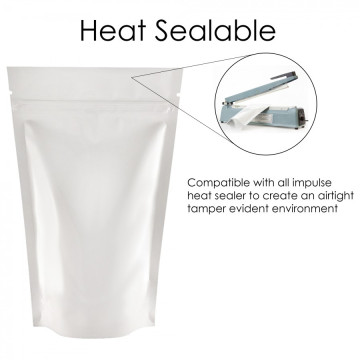 40g White Shiny Stand Up Pouch/Bag with Zip Lock [SP1]