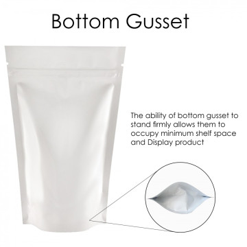 40g White Shiny Stand Up Pouch/Bag with Zip Lock [SP1]